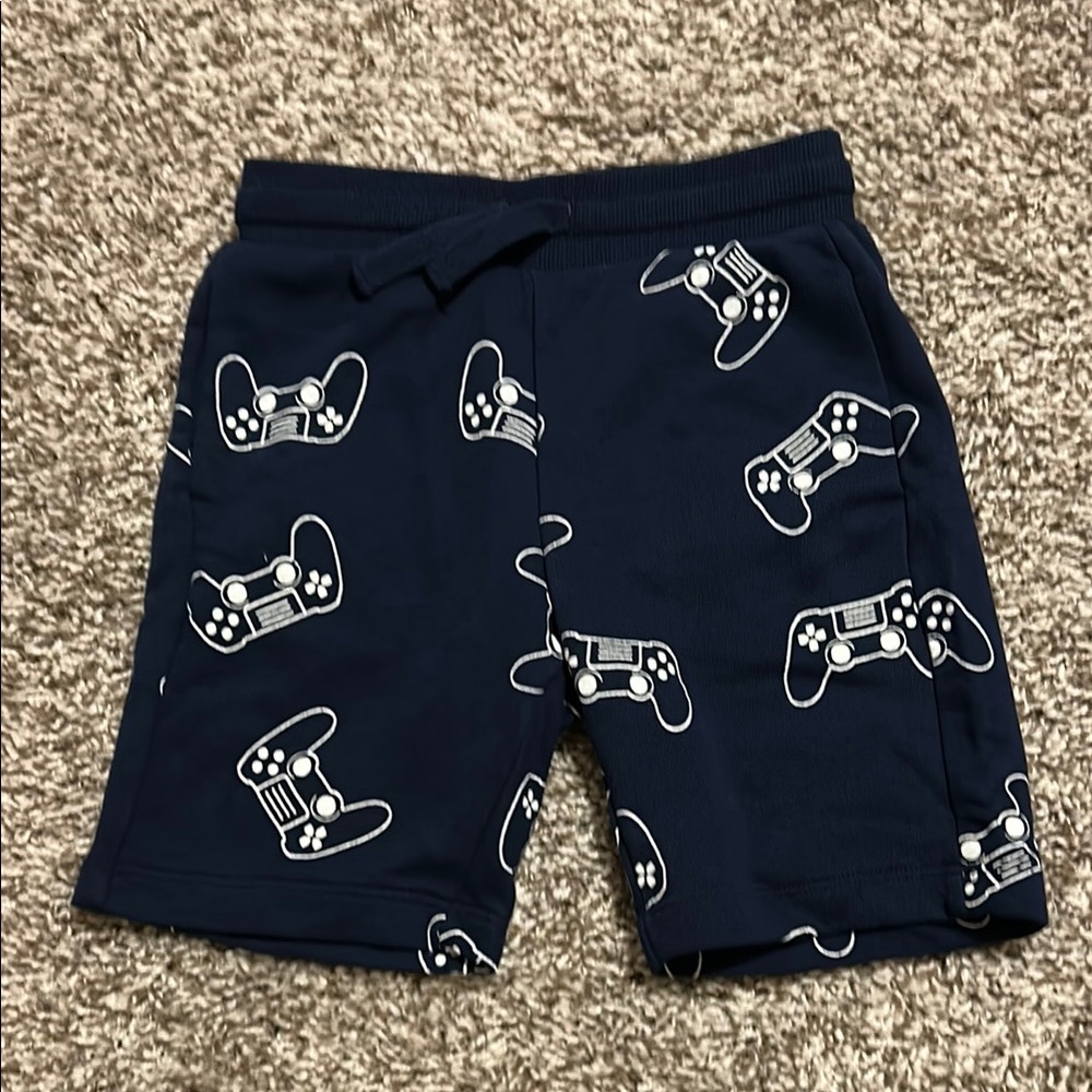 H&M Blue Casual Game Controller Print Shorts